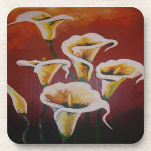 Posavasos Calla Blanca Lilies Flores De Corte Artísticas En 