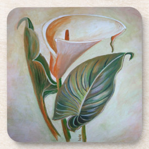 Posavasos Calla Lily Hermoso Arte Botánico
