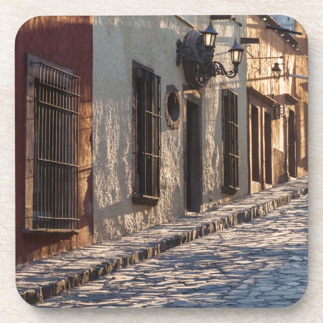 Posavasos Calle empedrada de México (Frente)