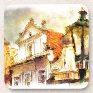 Posavasos Calle en la vieja parte de Praga
