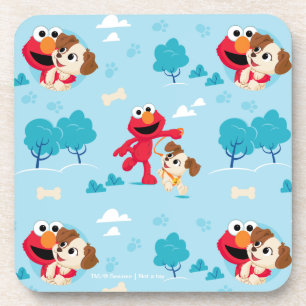 Posavasos Calle Sésamo   Patrón de Elmo y Tango