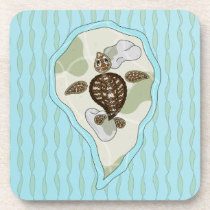 Posavasos Callie, la montaña rusa de corcho de tortuga marin