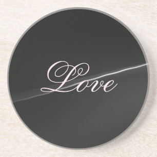 Posavasos Calligrafía Boda de moda de onda gris oscura