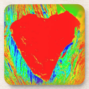 Posavasos calmante rojo del corazón