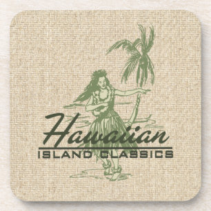 Posavasos Camaradas Hula Chica Hawaiian Cork