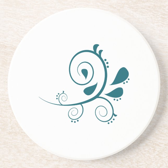 Posavasos Cámaras de vectores de curvas Paisley (Frente)