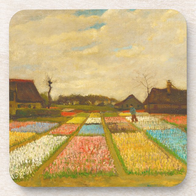 Posavasos Camas de flores Vincent van Gogh en Holanda (Frente)