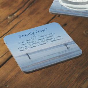 Posavasos Caminatas de playa de la Oración de Serenidad insp