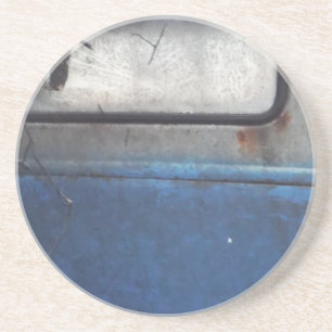 Posavasos Camión blanco y azul brillante