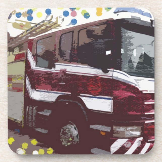 Posavasos Camión de bomberos (Frente)
