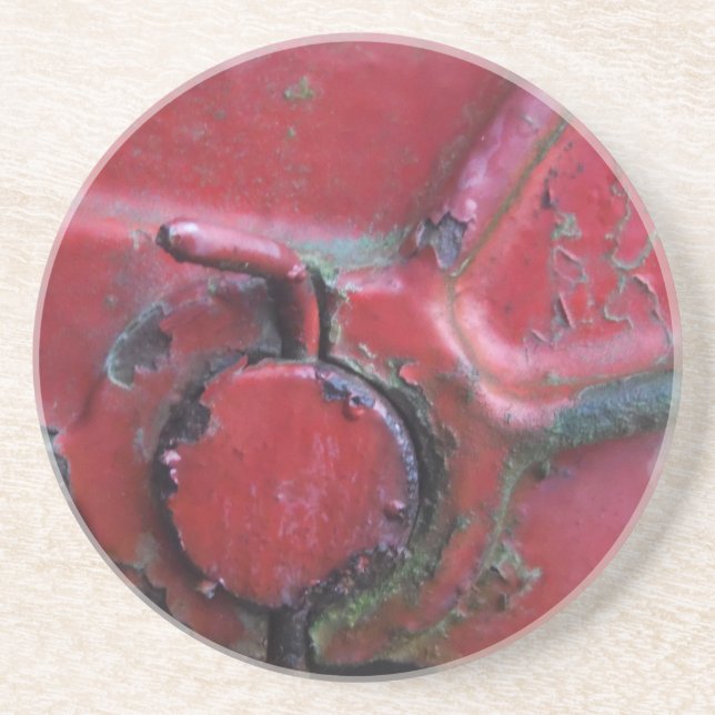 Posavasos Camión oxidado rojo (Frente)