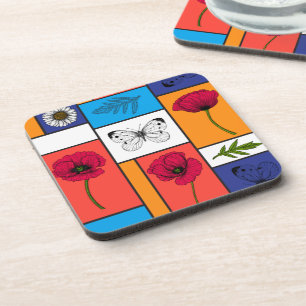 Posavasos Camionetas en cajas de colores