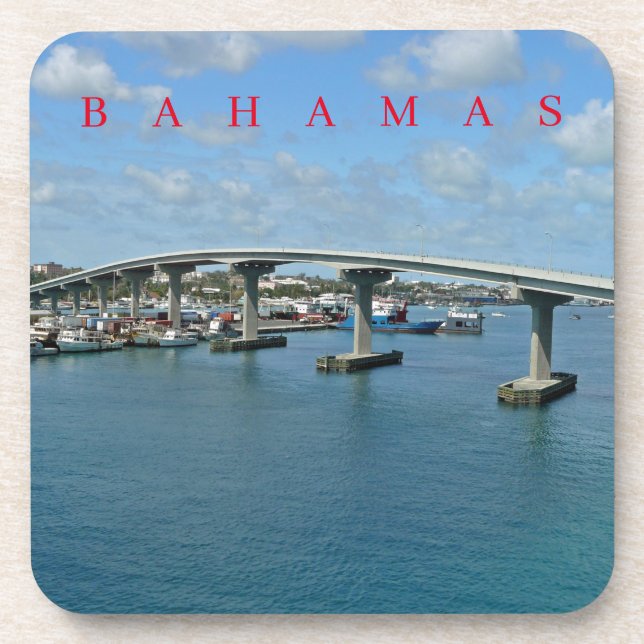 Posavasos Camisas de la vista del puente Paradise Island Bri (Frente)