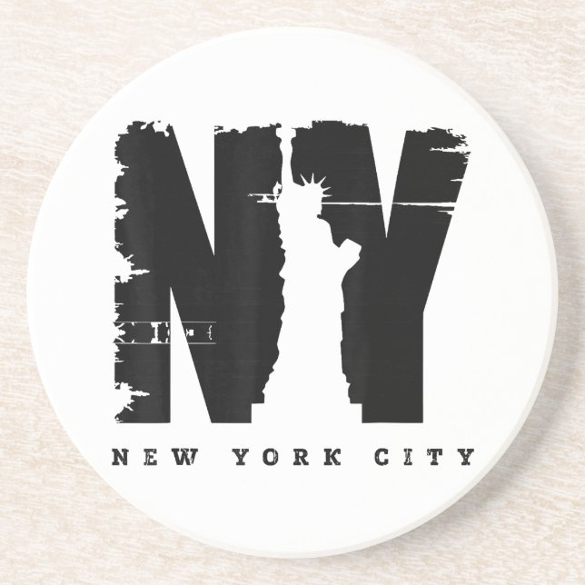 Posavasos Camisas de té estilo Nueva York, Nueva York (Frente)