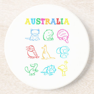 Posavasos Camiseta de Australia Day para niños pequeños Anim