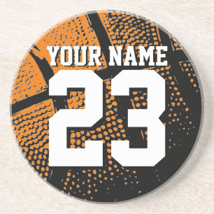Posavasos Camiseta de baloncesto personalizada número y nomb