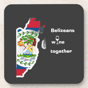 Posavasos Camiseta de beliceños bebiendo vino juntos