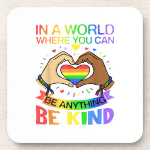 Posavasos Camiseta de Conciencia de Igualdad de Arcoiris de 