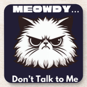 Posavasos Camiseta de gato enojado divertido 'Hola, no me ha