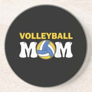 Posavasos Camiseta de madre de voleibol femenino divertida d