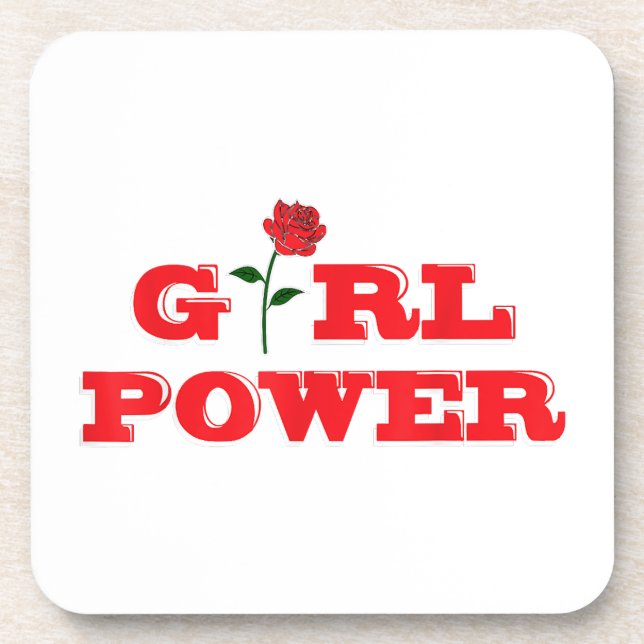 Posavasos Camiseta de poder chica - Mujeres increíbles femin (Frente)