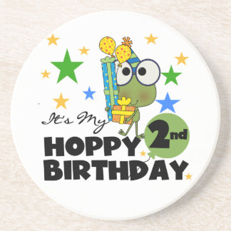 Posavasos Camisetas de 2º cumpleaños y regalos de Rana de am