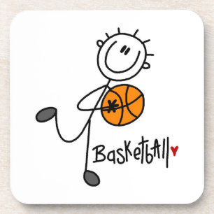 Posavasos Camisetas y regalos básicos de baloncesto con figu