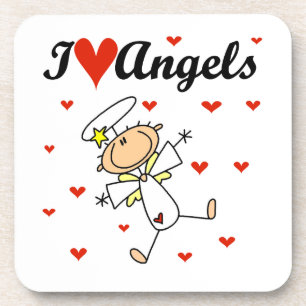 Posavasos Camisetas y regalos de ángeles que amo