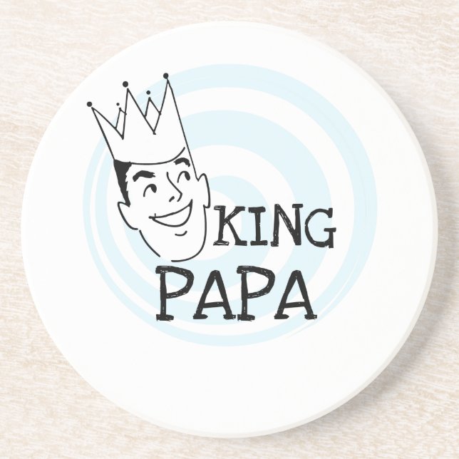 Posavasos Camisetas y regalos de King Papa (Frente)