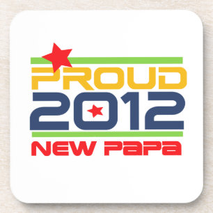 Posavasos Camisetas y regalos de New Papa orgullosamente en
