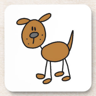 Posavasos Camisetas y regalos de perro figura de palo