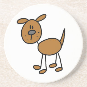 Posavasos Camisetas y regalos de perro figura de palo