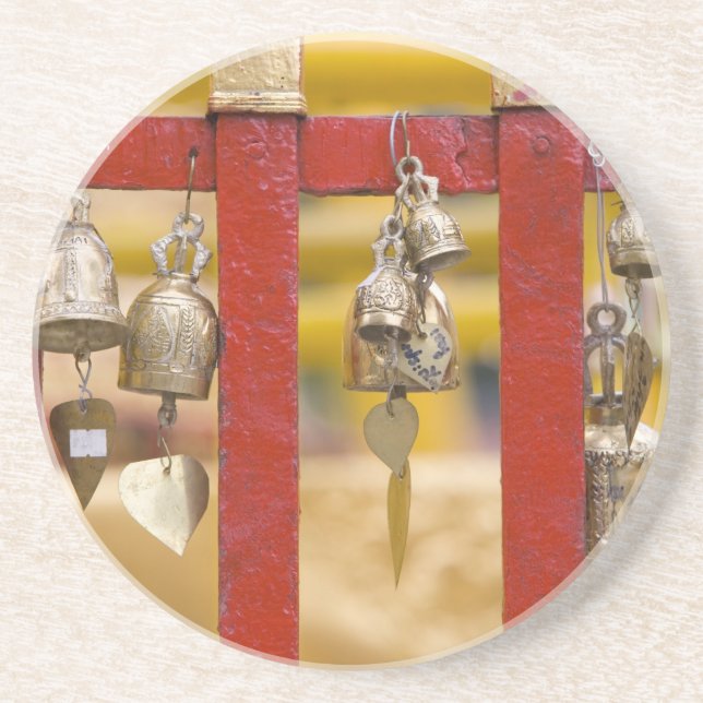 Posavasos Campanas budistas en el templo Doi Suthep (Frente)