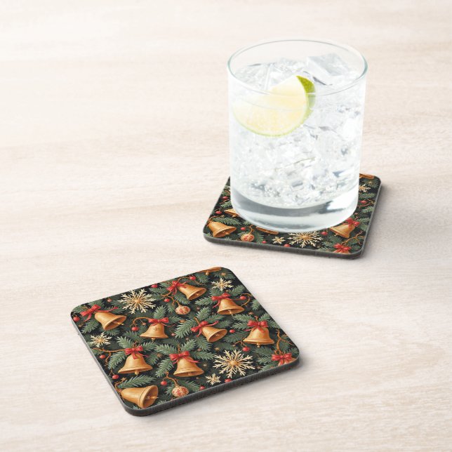Posavasos Campanas de fiesta, patrón decorativo. (Lado Derecho)