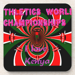 Posavasos Campeonato Mundial de Atletismo de Kenia: Bandera