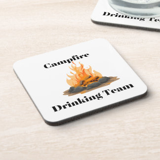 Posavasos Campfire Drinking Team with a campfire on a 