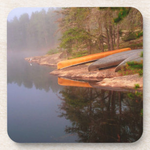 Posavasos Camping del canoa brumoso, Lago Kawnipi,
