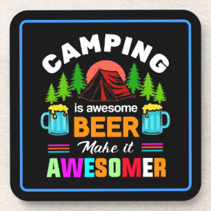 Posavasos Camping es cerveza increíble Hazlo más increíble-6