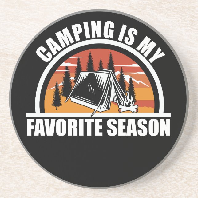 Posavasos Camping es mi lema favorito de temporada de camper (Frente)