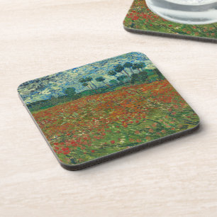 Posavasos Campo de amapolas por Vincent van Gogh Arte Fino