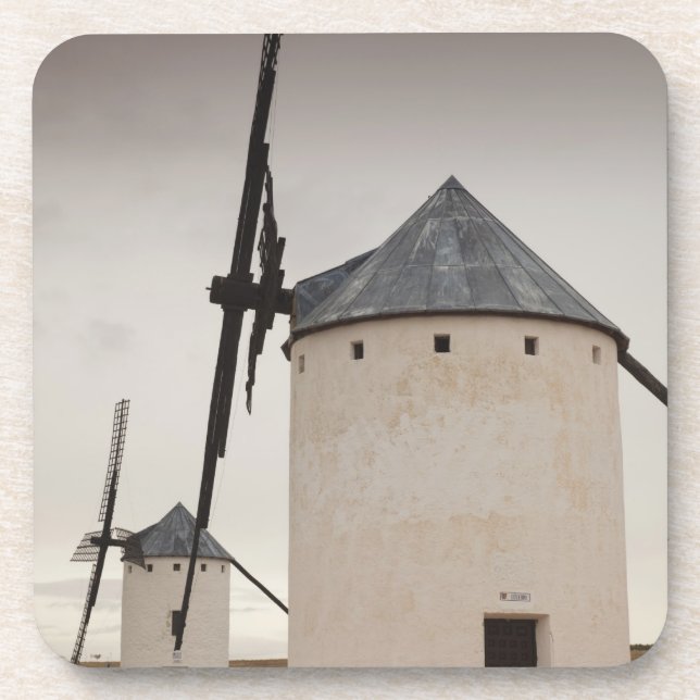 Posavasos Campo de Criptana, antiguos molinos de viento de L (Frente)