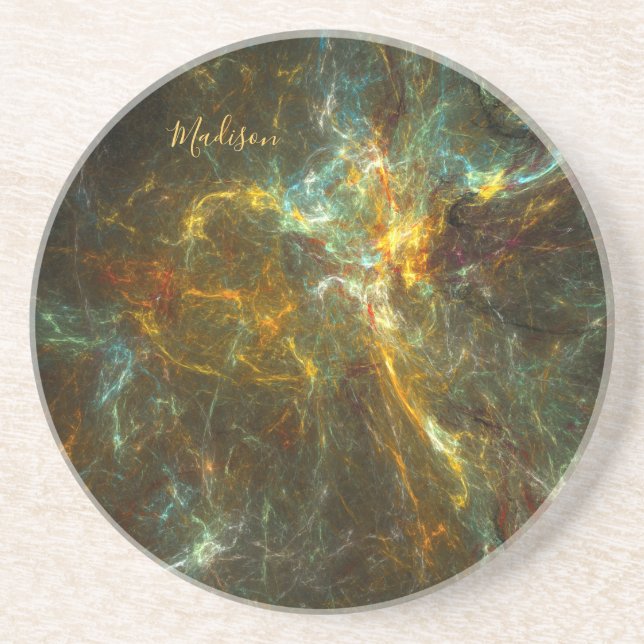 Posavasos Campo de estrella de nombre personalizado (Frente)