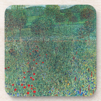 Posavasos Campo de flores en Litzlberg Klimt, paisaje vintag