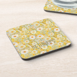 Posavasos Campo de flores Naranja amarillo Naturaleza feliz 