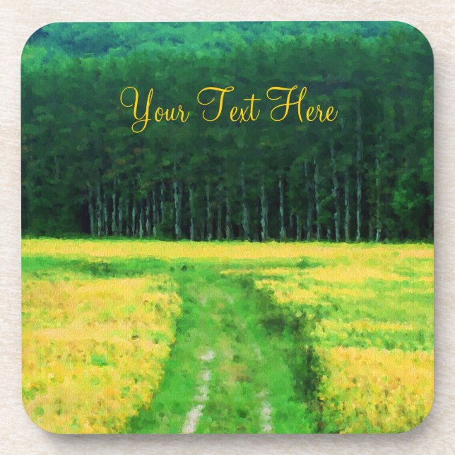 Posavasos Campo De Flores Naturaleza Art Coaster Set (Frente)