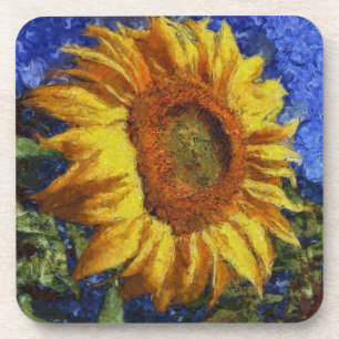 Posavasos Campo De Girasol En Estilo Artístico Colorido