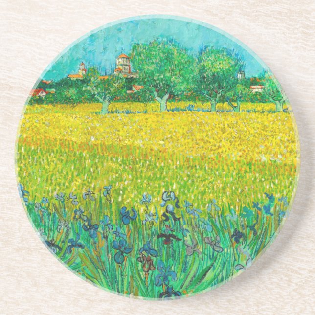 Posavasos Campo de Gogh con Lirios Cerca de Arlés (Frente)