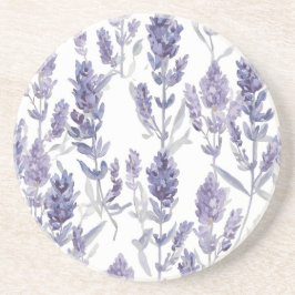 Posavasos Campos de lavanda | Patrón de flores de acuarela p