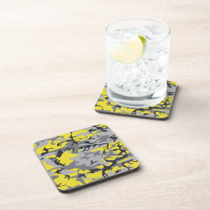 Posavasos Camuflaje amarillo y gris, militar, ejército