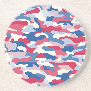 Posavasos Camuflaje blanco y azul rojo